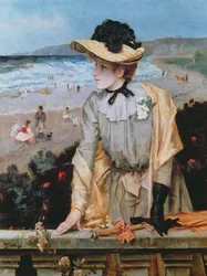 Jeune femme à la plage, ou La Parisienne au bord de la mer